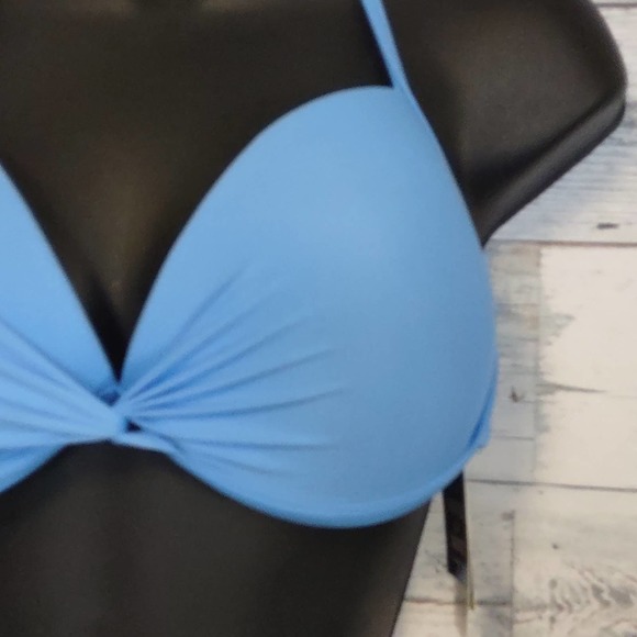 California Waves Twist Front Push Up Bikini Swim Top XL Blue - Picture 6 of 10